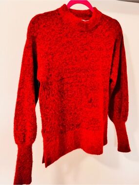 Forever New Red Textured Knit Sweater